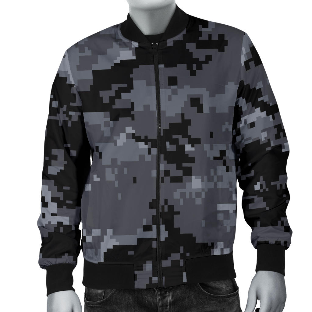 ACU Digital Black Camouflage Men Bomber Jacket
