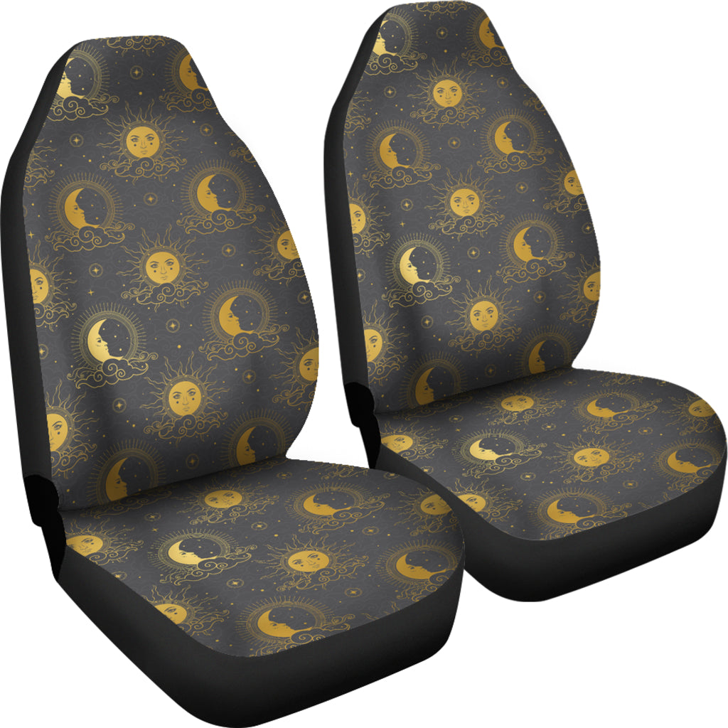 Sun Moon Print Design LKS305 Car Seat Covers