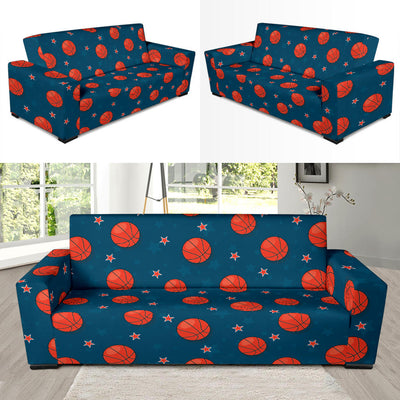 Basketball Pattern Print Design 02 Sofa Slipcover