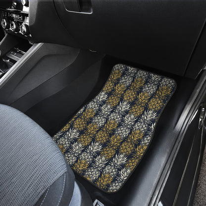 Pineapple Print Design Pattern Car Floor Mats Front Back