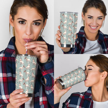 Bull Terrier Cute Print Pattern Tumbler