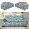 Beagle Pattern Print Design 02 Sofa Slipcover