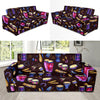 Percussion Neon Pattern Print Design 04 Sofa Slipcover