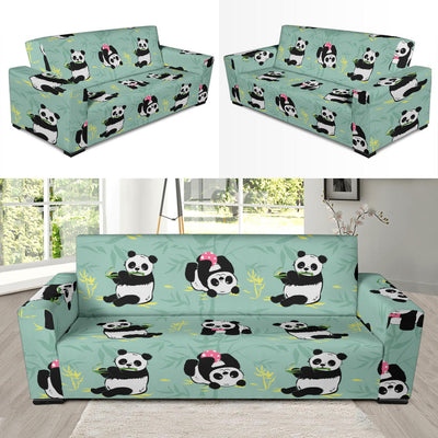 Panda Pattern Print Design A05 Sofa Slipcover