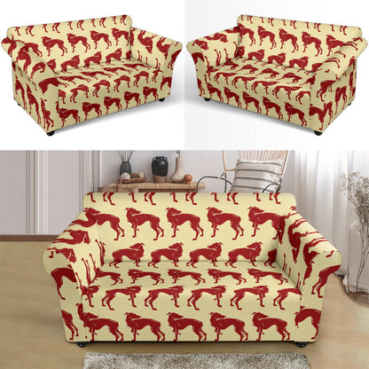 Whippets Print Design LKS301 Loveseat Couch Slipcover