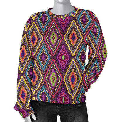 Southwestern Print  Women Long Sleeve Sweatshirt