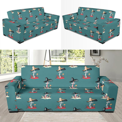 Mushroom Pattern Print Design A04 Sofa Slipcover