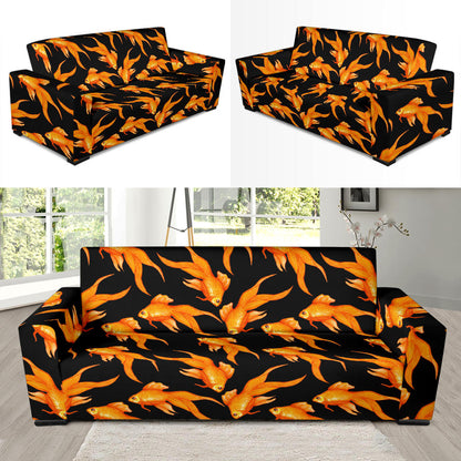 Goldfish Pattern Print Design 03 Sofa Slipcover