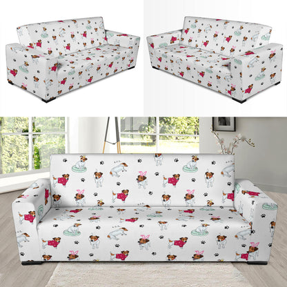 Russell Terriers Print Design LKS308 Sofa Slipcover