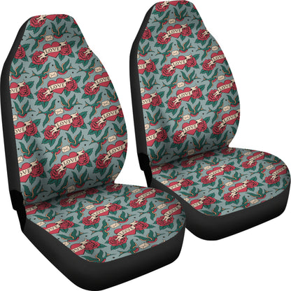 Tattoo Heart Print Design LKS301 Car Seat Covers