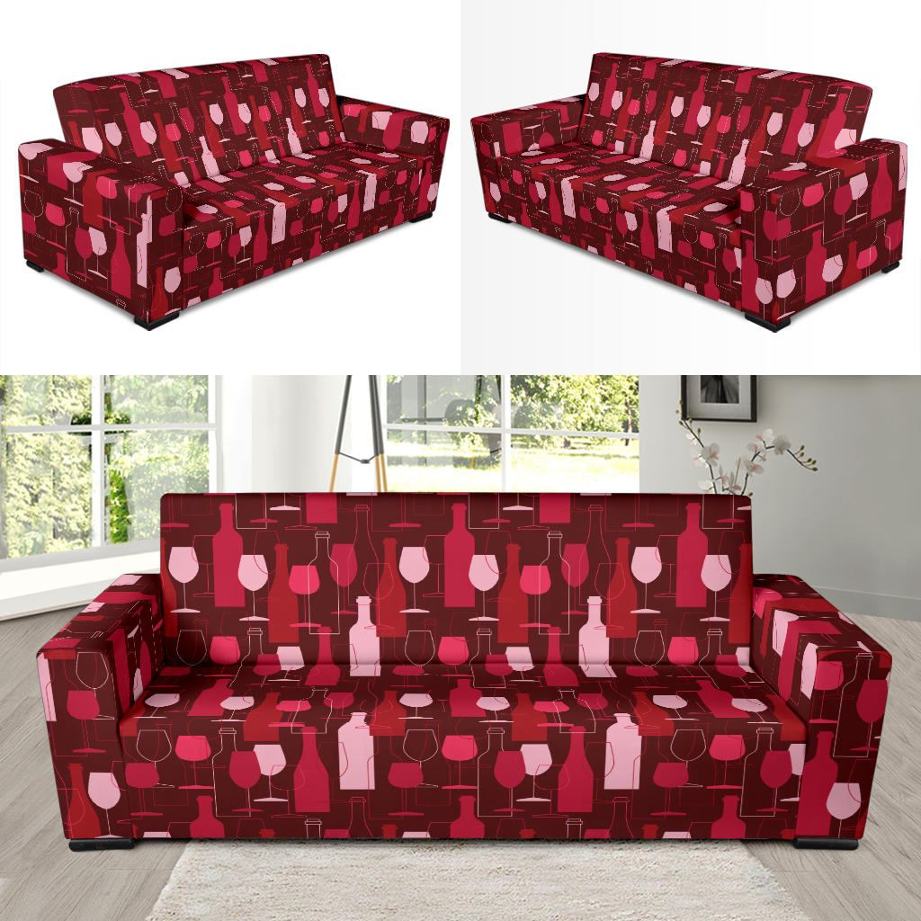 Wine Print Design LKS304 Sofa Slipcover