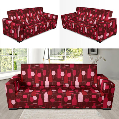 Wine Print Design LKS304 Sofa Slipcover