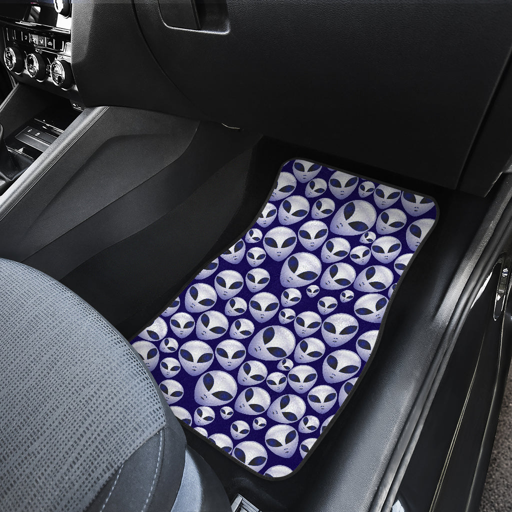 Alien Head Extraterrestrial Car Floor Mats Front Back
