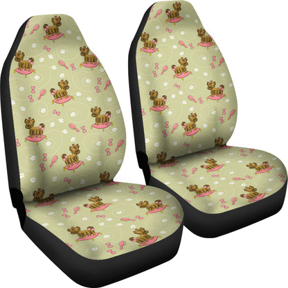 Yorkshire Cute Terriers Print Design LKS301 Car Seat Covers