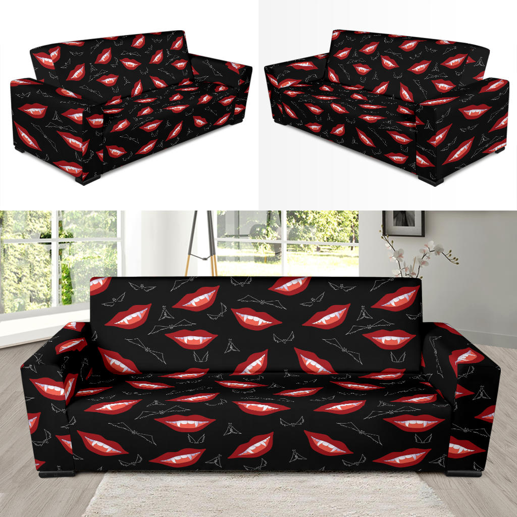 Vampire Lips Print Design LKS301 Sofa Slipcover