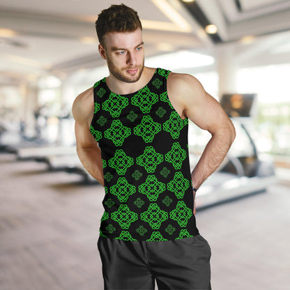 Celtic Knot Green Neon Design Men Tank Top