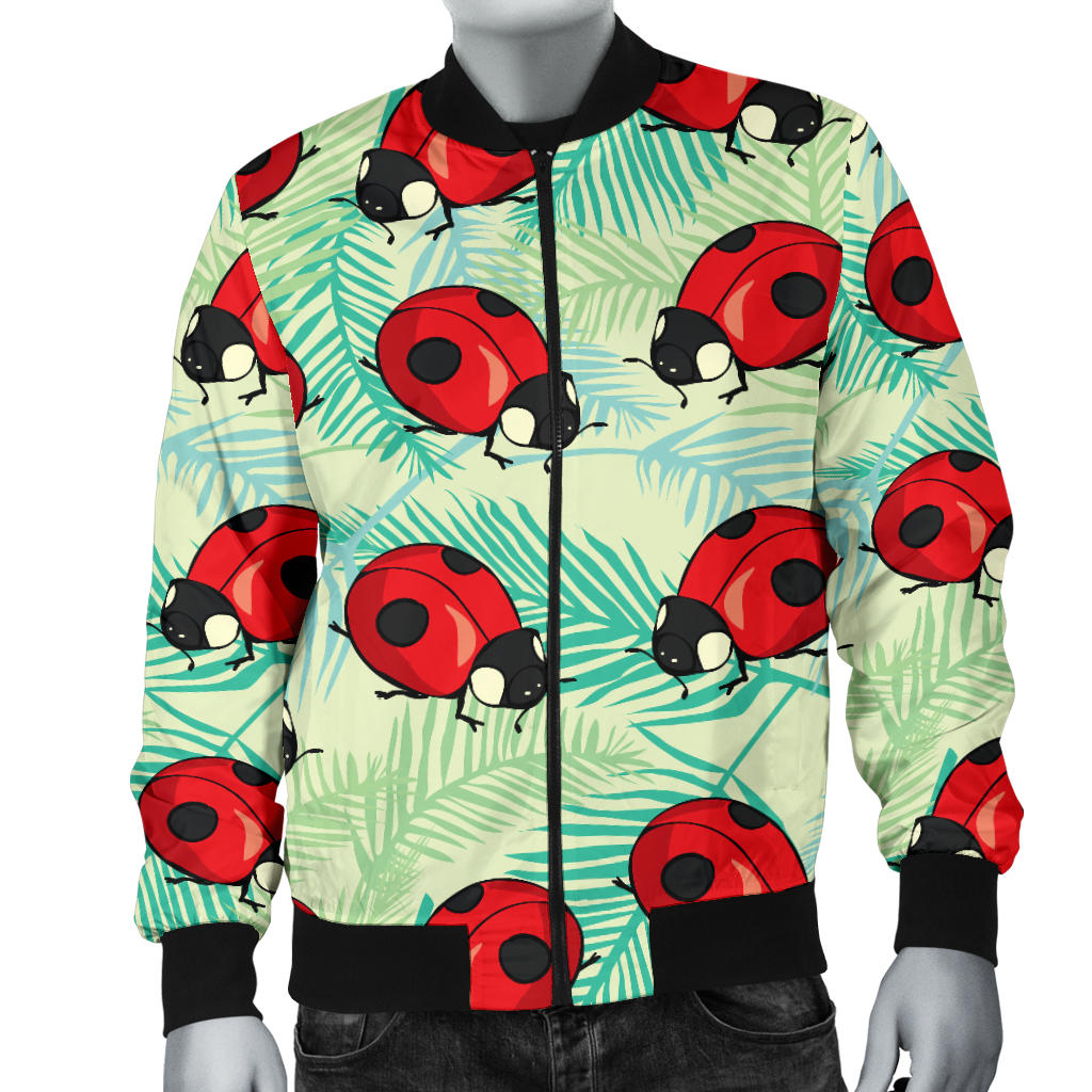 Ladybug Cute Print Pattern Men Bomber Jacket