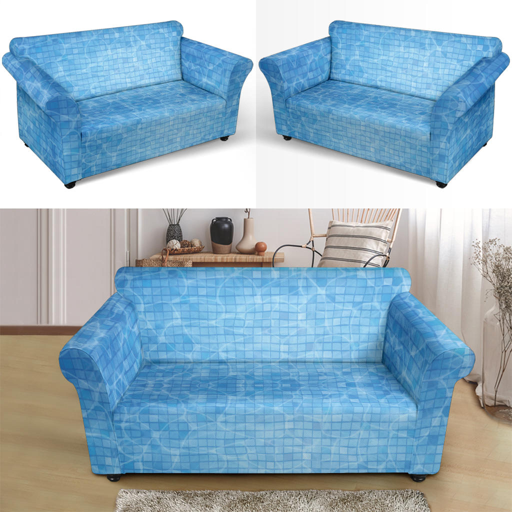 Swimming Pool Print Design LKS302 Loveseat Couch Slipcover