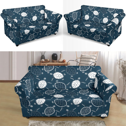 Sea Turtle Print Design LKS3015 Loveseat Couch Slipcover