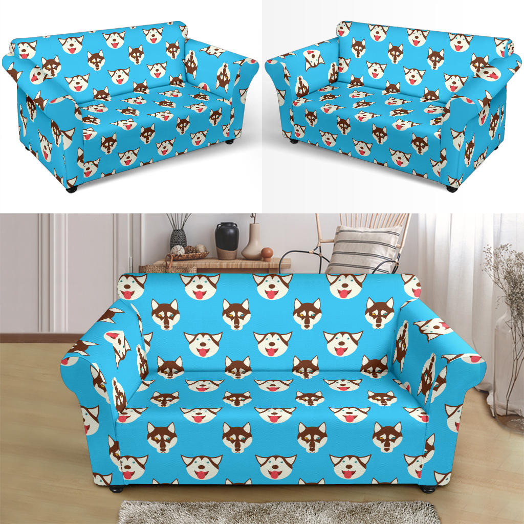 Siberian Huskies Print Design LKS306 Loveseat Couch Slipcover