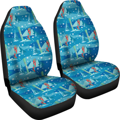 Snowboard Print Design LKS301 Car Seat Covers