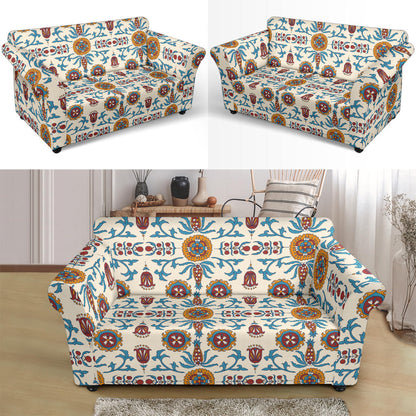 Suzani Print Design LKS301 Loveseat Couch Slipcover