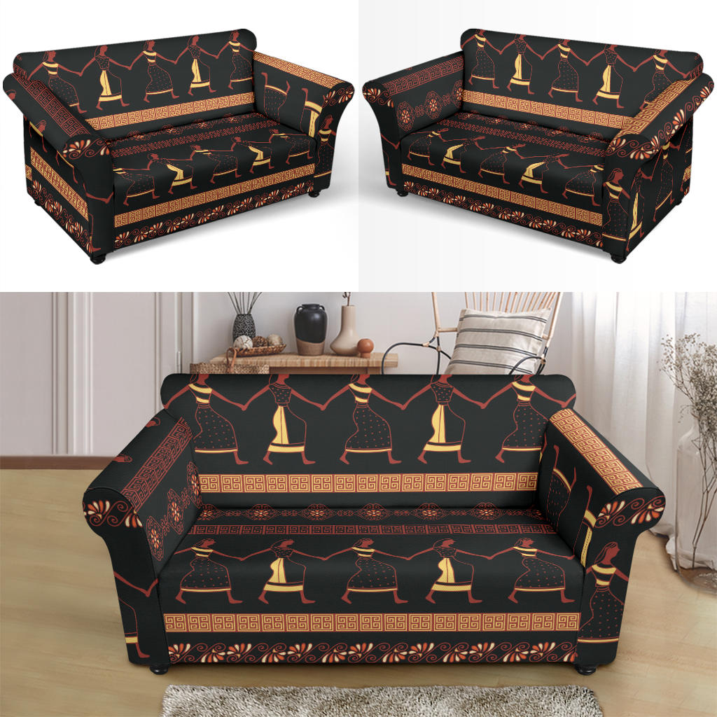 Ancient Greek Human Print Design LKS306 Loveseat Couch Slipcover