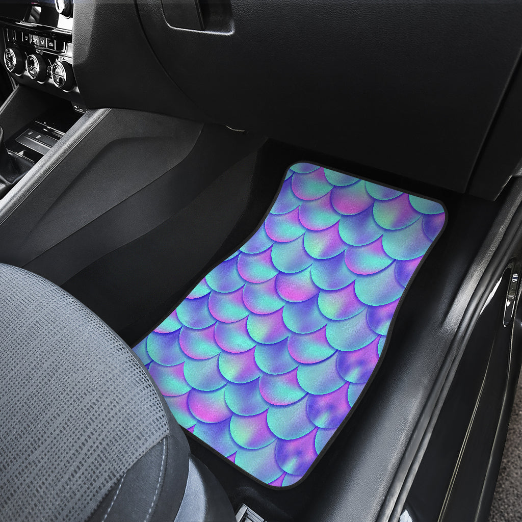 Mermaid Tail Design Print Pattern Car Floor Mats Front Back