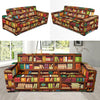 Book Pattern Print Design 06 Sofa Slipcover