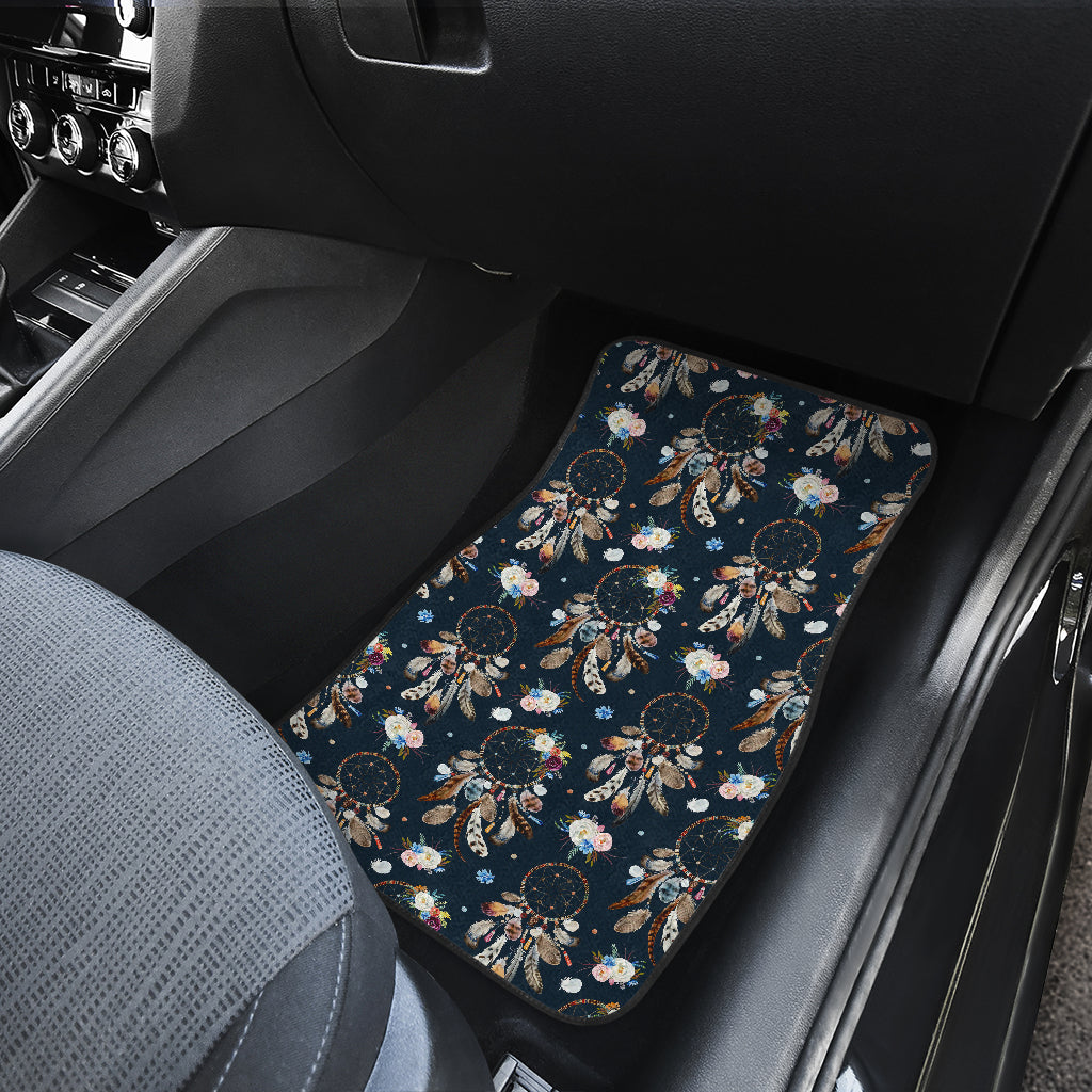 Dream Catcher Boho Floral Style Car Floor Mats Front Back
