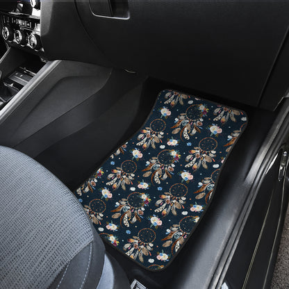 Dream Catcher Boho Floral Style Car Floor Mats Front Back