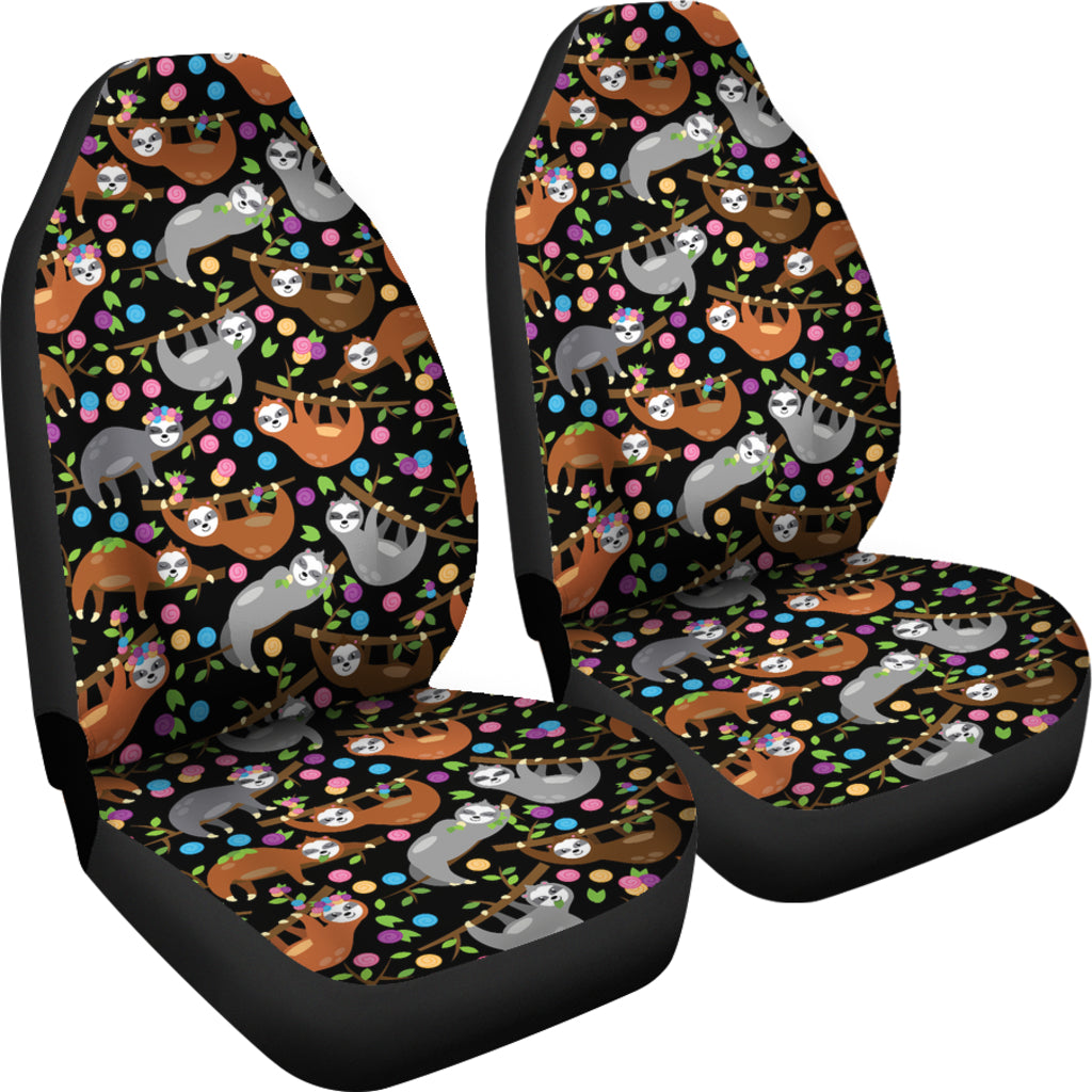 Sloth Print Design LKS306 Car Seat Covers