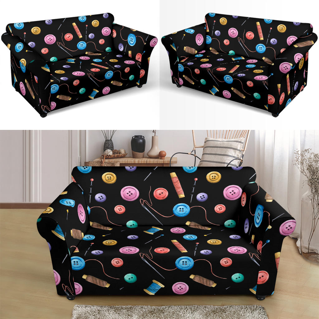 Sewing Print Design LKS309 Loveseat Couch Slipcover