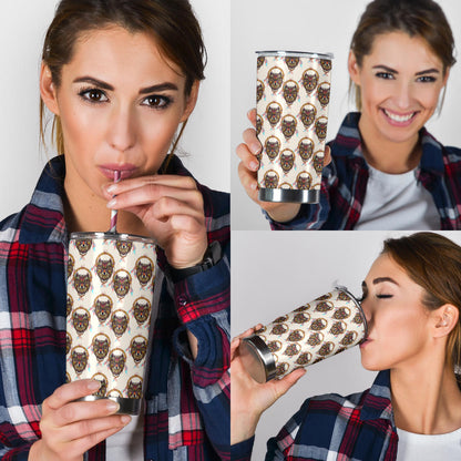 Wolf Tribal Dream Catcher Design Print Tumbler