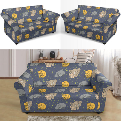 Safari Elephant Lion Print Design LKS303 Loveseat Couch Slipcover