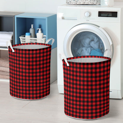 Red Black Buffalo Tartan Plaid Pattern Laundry Basket