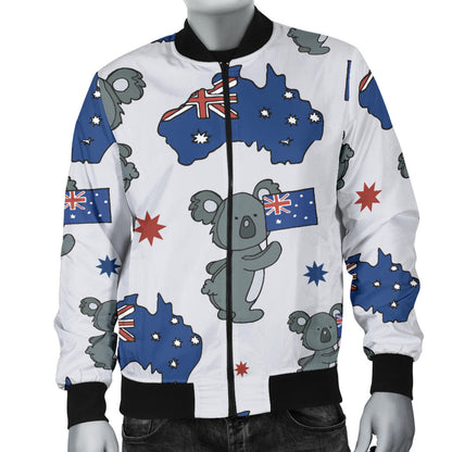 Koala Australia Day Themed Design Men Bomber Jacket