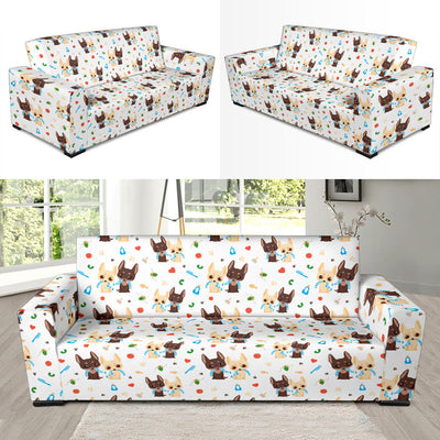 Chihuahua Pattern Print Design 06 Sofa Slipcover