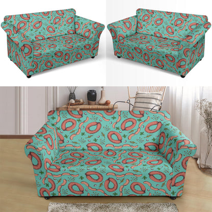 Sausage Print Design LKS303 Loveseat Couch Slipcover