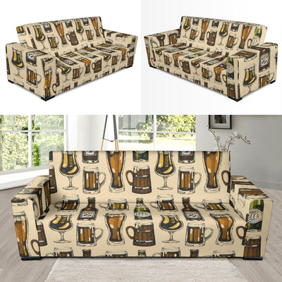 Beer Pattern Print Design 04 Sofa Slipcover