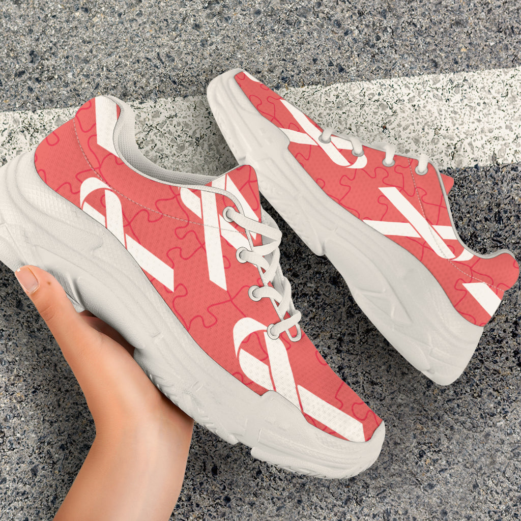 Autism Awareness Ribbon Design Print Chunky Sneakers