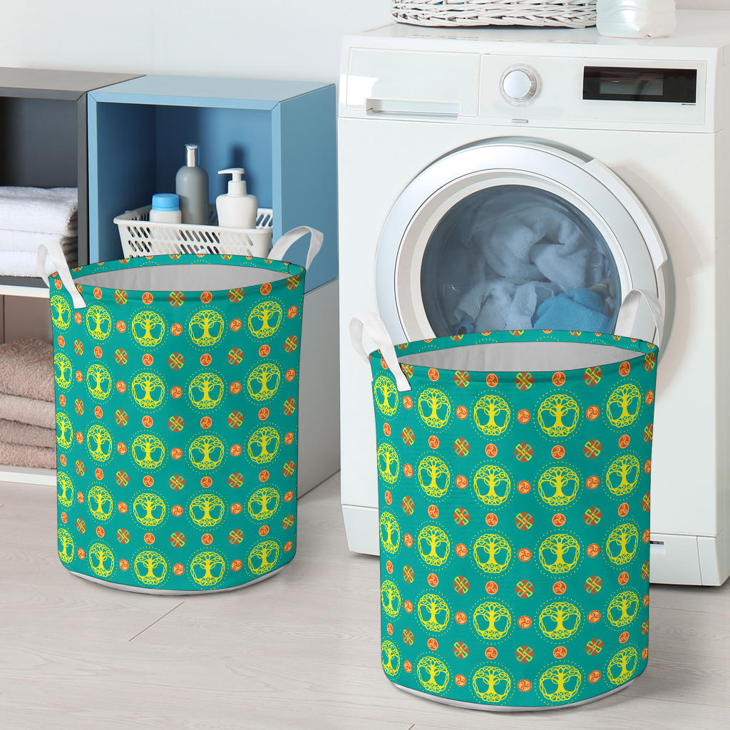 Celtic Tree of Life Print Pattern Laundry Basket