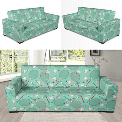 Badminton Pattern Print Design 05 Sofa Slipcover