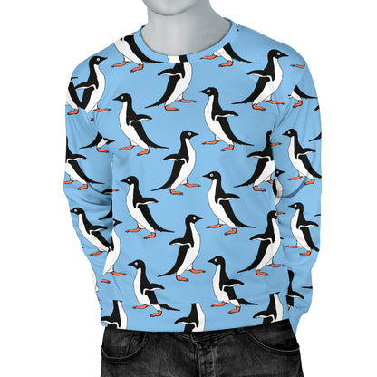 Penguin Dance Pattern Men Long Sleeve Sweatshirt