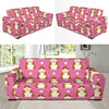 Hamster Cute Pattern Print Design 02 Sofa Slipcover