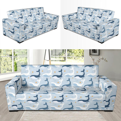 Whale Print Design LKS305 Sofa Slipcover