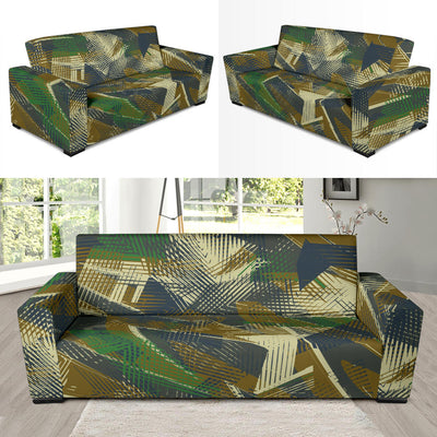 Military Camouflage Pattern Print Design 01 Sofa Slipcover