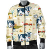 Cow Farm Design Print Men Bomber Jacket