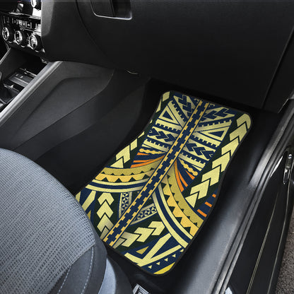 Polynesian Tattoo Print Car Floor Mats Front Back