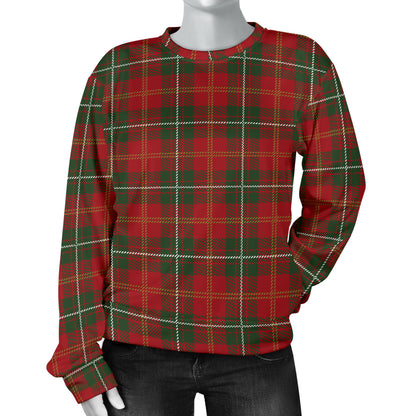 Holiday Tartan Plaid Pattern Women Long Sleeve Sweatshirt
